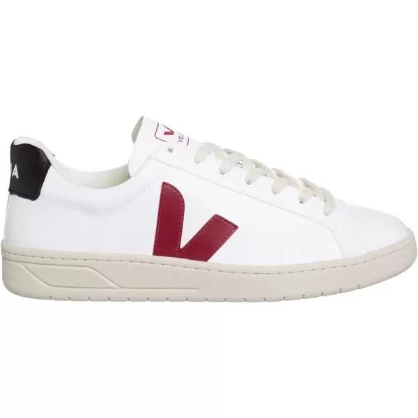 Veja Mens Esplar Leather SneakersWhite  Marsala  Black