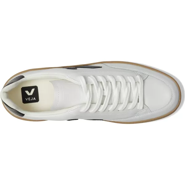 Veja Mens V10 Leather SneakersExtra WhiteBlackDune