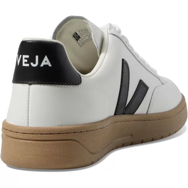 Veja Mens V10 Leather SneakersExtra WhiteBlackDune