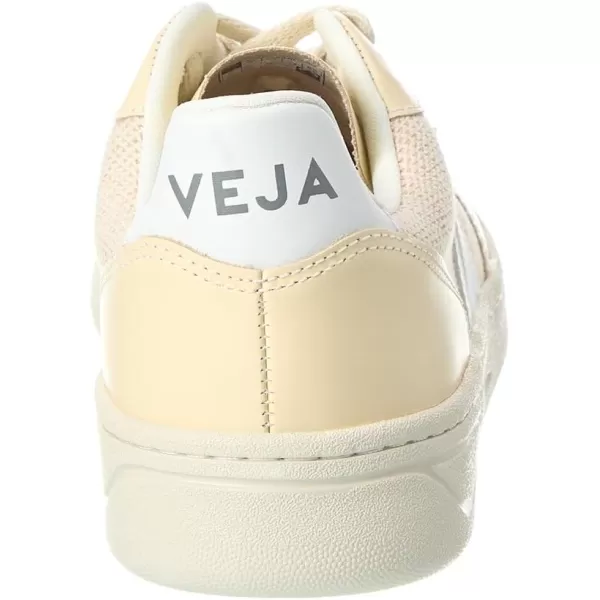 Veja Mens V10 Leather SneakersJuteWhite Multico