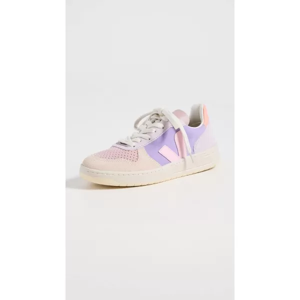 Veja Mens V10 Leather SneakersMultico Lavande