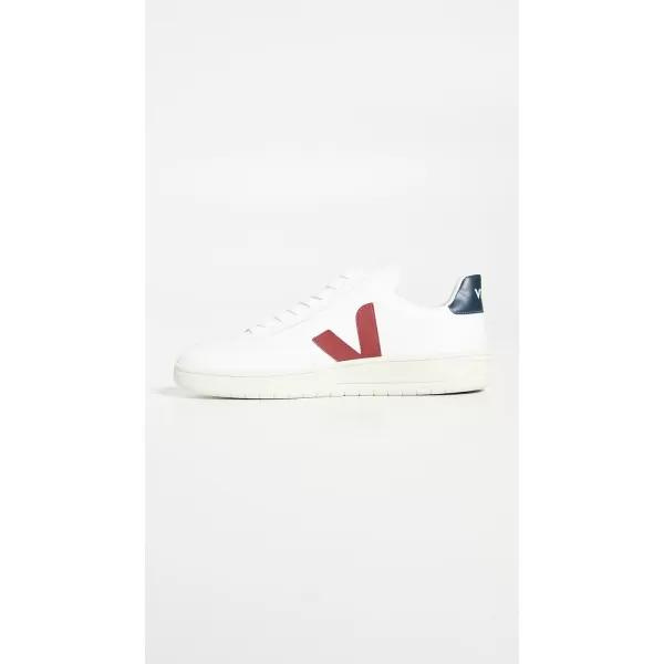 Veja Mens V10 Leather SneakersOliveWhite