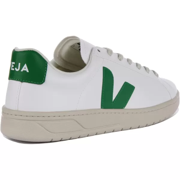 Veja Mens V10 Leather SneakersWhite  Emeraude