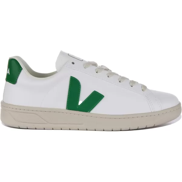 Veja Mens V10 Leather SneakersWhite  Emeraude