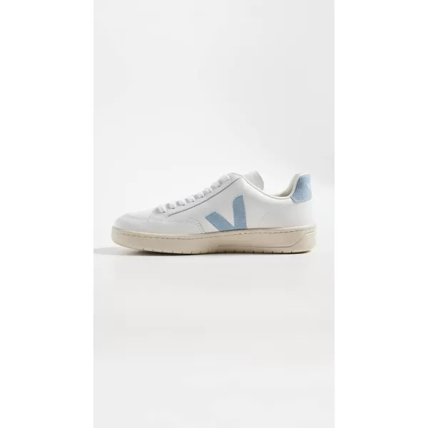 Veja Mens V12 Leather SneakersExtra White Steel