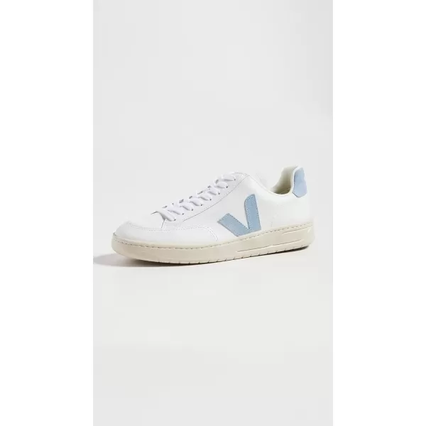 Veja Mens V12 Leather SneakersExtra White Steel