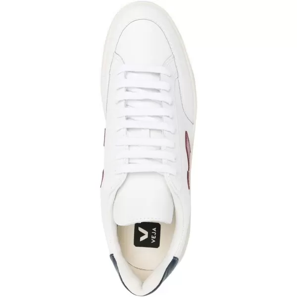 Veja Mens V12 Leather SneakersWhite Garnet