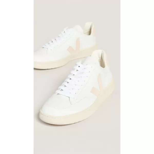 Veja Mens V12 Leather SneakersWhitesable