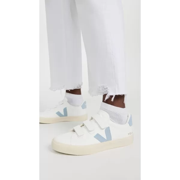 Veja Womens Recife Logo SneakersExtra White Steel