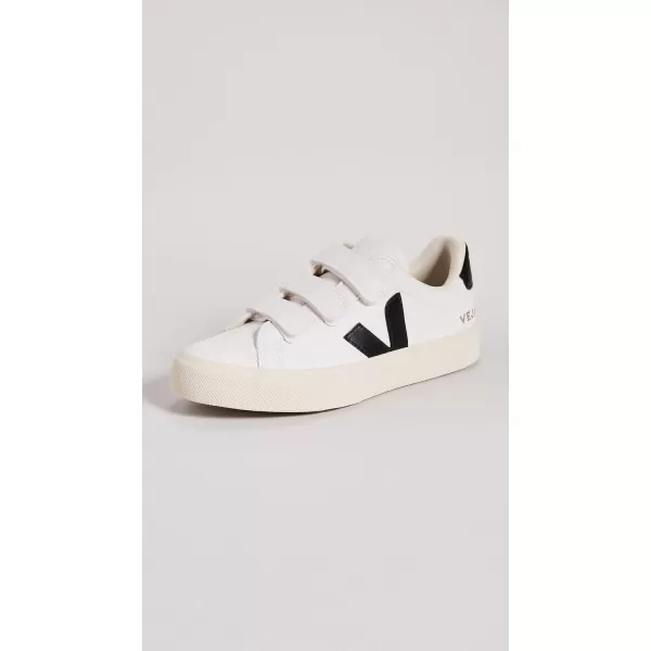 Veja Womens Recife Logo SneakersExtra WhiteBlack