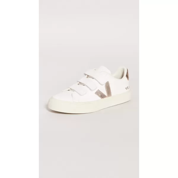 Veja Womens Recife Logo SneakersExtraWhitePlatine