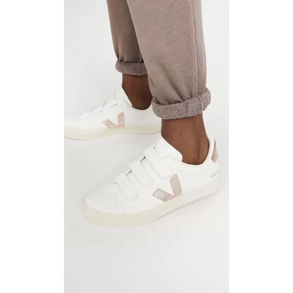 Veja Womens Recife Logo SneakersExtraWhitePlatine