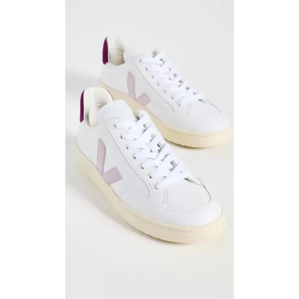 Veja Womens V12 Sneakers Extra White 4 Medium USExtrawhiteparmemagenta