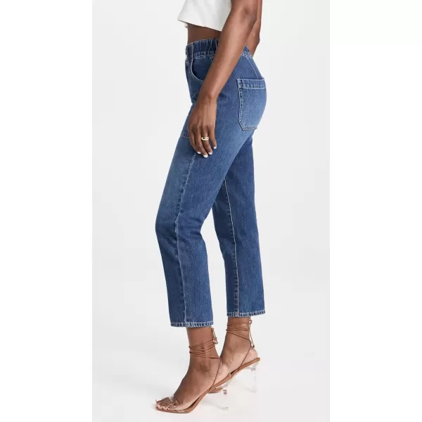 Veronica Beard Jean Womens Arya Cargo Straight Jeans with Elastic WaistRunaway