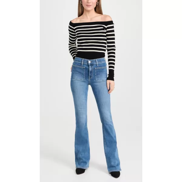 Veronica Beard Jean Womens Beverly Skinny Flare Jeans with PatchSierra