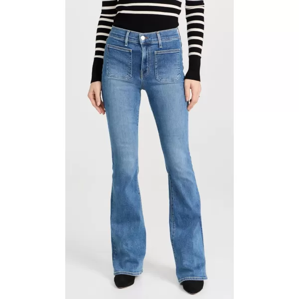 Veronica Beard Jean Womens Beverly Skinny Flare Jeans with PatchSierra