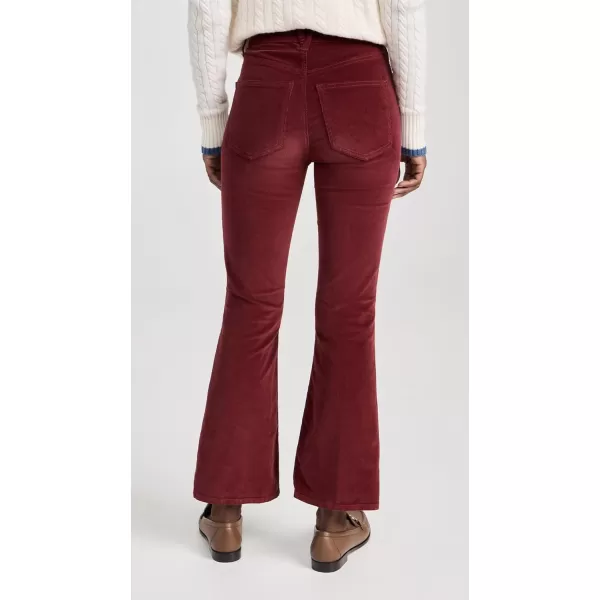 Veronica Beard Jean Womens Carson Cord High Rise Ankle Flare PantsOxblood