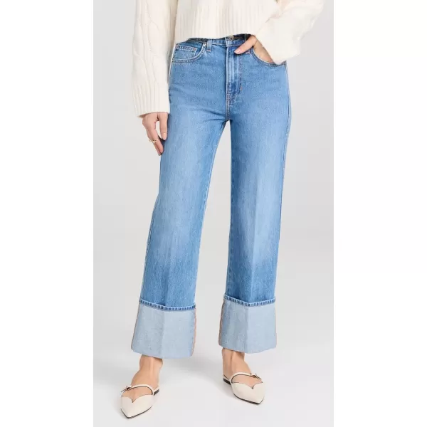 Veronica Beard Jean Womens Dylan High Rise Straight Leg JeansSilver Blue