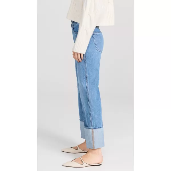 Veronica Beard Jean Womens Dylan High Rise Straight Leg JeansSilverwood Blue