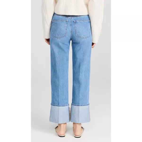 Veronica Beard Jean Womens Dylan High Rise Straight Leg JeansSilverwood Blue