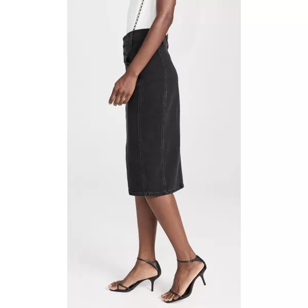 Veronica Beard Jean Womens Herron Denim Midi SkirtWashed Onyx