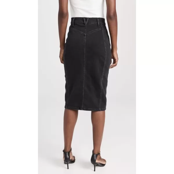 Veronica Beard Jean Womens Herron Denim Midi SkirtWashed Onyx