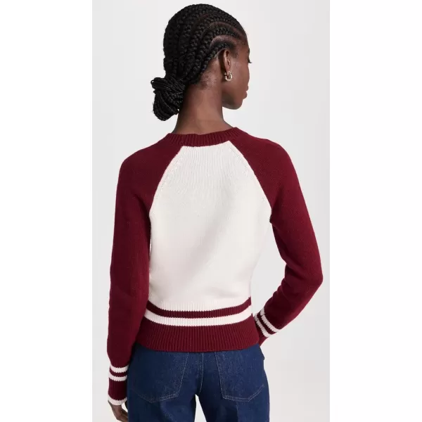 Veronica Beard Jean Womens Ralie PulloverIvoryMaroon