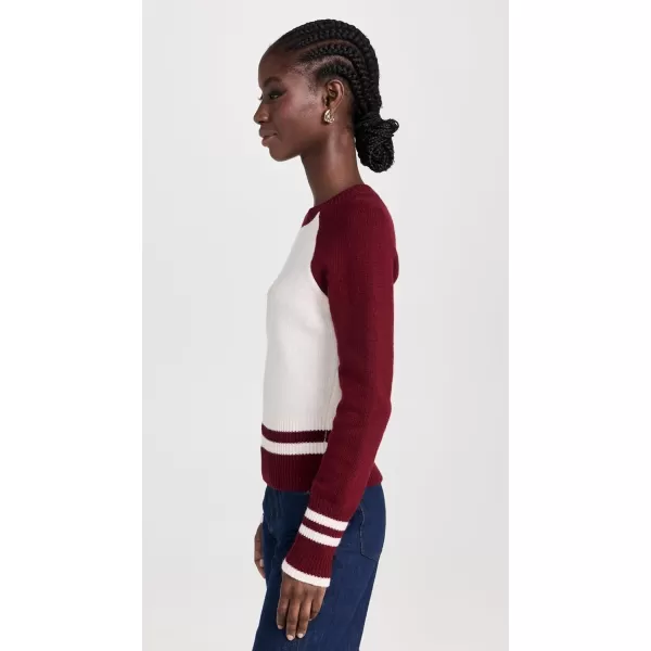 Veronica Beard Jean Womens Ralie PulloverIvoryMaroon