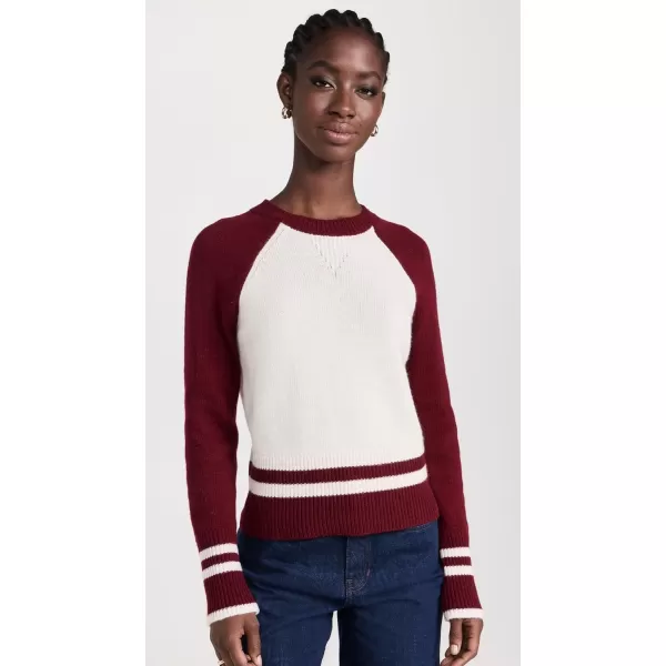 Veronica Beard Jean Womens Ralie PulloverIvoryMaroon