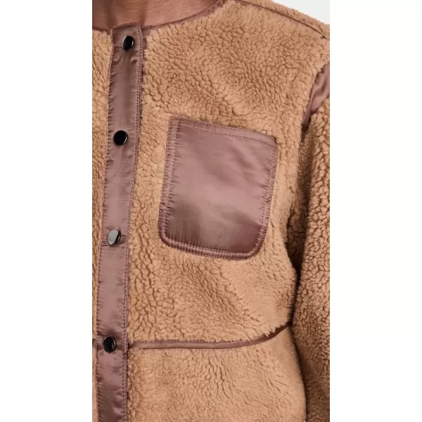 Veronica Beard Jean Womens Surrey Sherpa JacketTeddy Brown