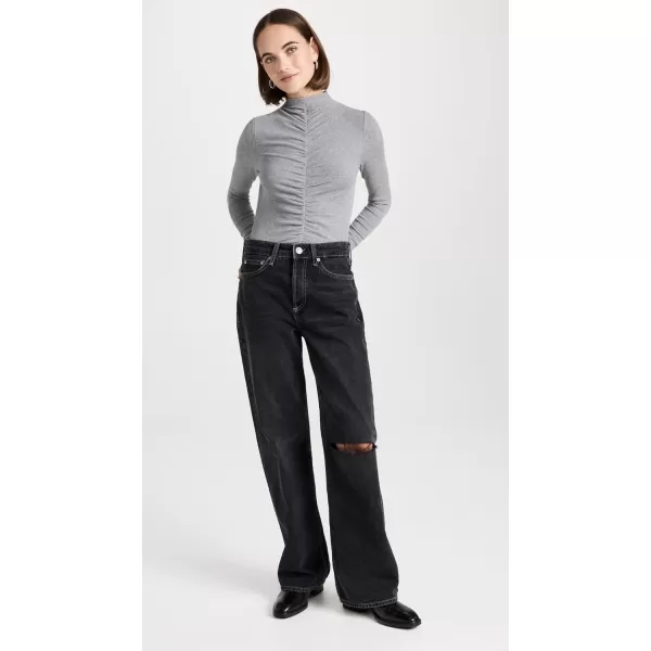 Veronica Beard Jean Womens Theresa TurtleneckHeather Grey