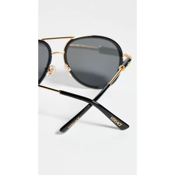 Versace Womens Classic Aviator SunglassesGold