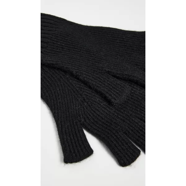 Vince Mens Cashmere Blend Rib Knit Fingerless GlovesHeather Black