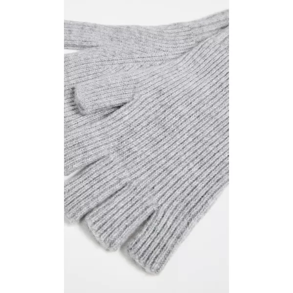 Vince Mens Cashmere Blend Rib Knit Fingerless GlovesHeather Grey