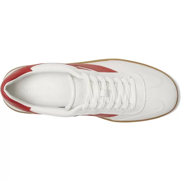 Vince Mens OasisM SneakersChalk WhiteRuby Red Leather