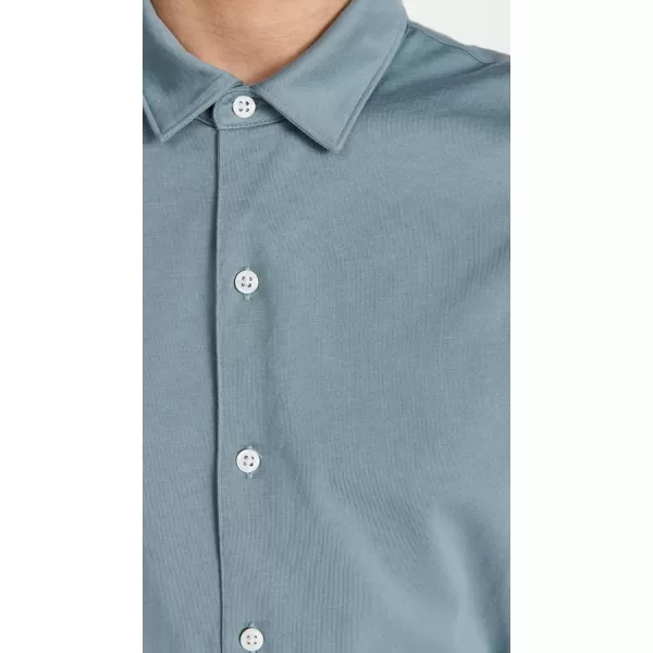 Vince Mens SS Button Down ShirtTeal Pool