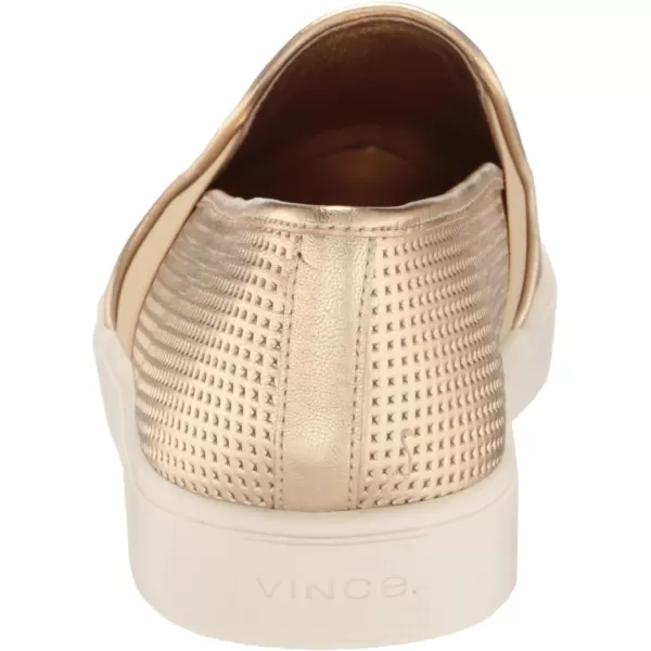 Vince Womens Blair Slip On Fashion SneakersChampagne Perf Metallic Leather