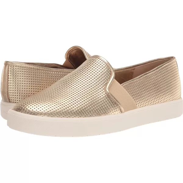 Vince Womens Blair Slip On Fashion SneakersChampagne Perf Metallic Leather