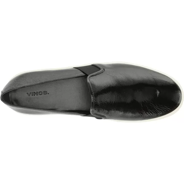 Vince Womens Blair Slip On SneakersBlack Crinkle Patent