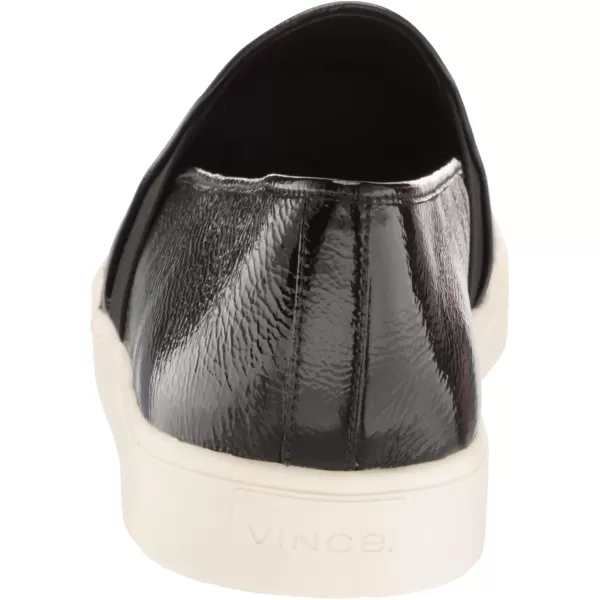 Vince Womens Blair Slip On SneakersBlack Crinkle Patent