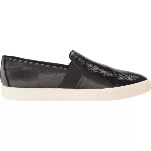 Vince Womens Blair Slip On SneakersBlack Crinkle Patent