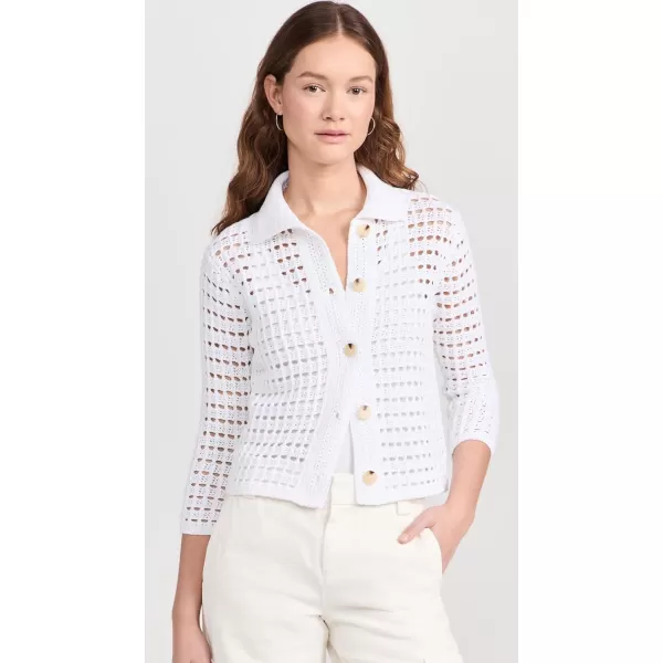 Vince Womens Block Stitch JacketOptic White