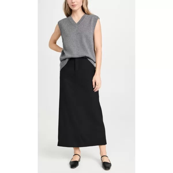 Vince Womens Brushed Flannel Maxi SkirtBlack