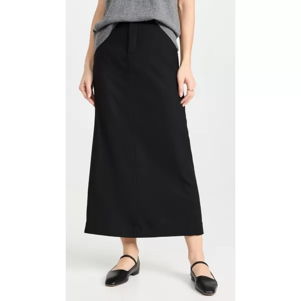 Vince Womens Brushed Flannel Maxi SkirtBlack