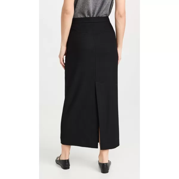 Vince Womens Brushed Flannel Maxi SkirtBlack