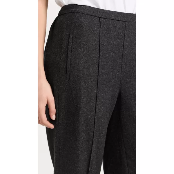 Vince Womens Brushed Wool Mid Rise Wide Leg PantsH Charcoal