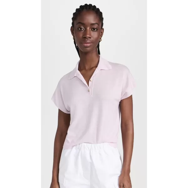 Vince Womens Cap Sleeve PoloPeony