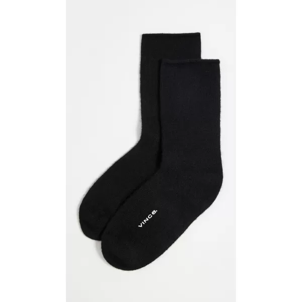 Vince Womens Cashmere Jersey Short SocksBlack