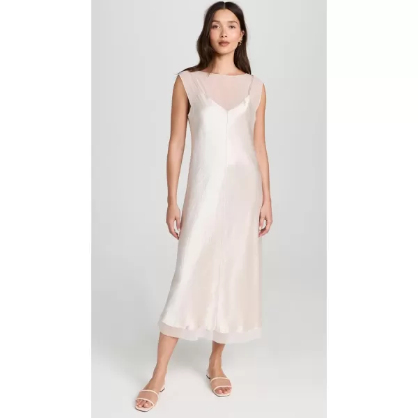 Vince Womens Chiffon Layered Slip DressChampagne