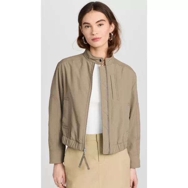 Vince Womens Cropped Bomber JacketOak Moss